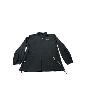 Remington Mens Large Black Fleece Jacket Full-Zip Outerwear Lightweight Hunting